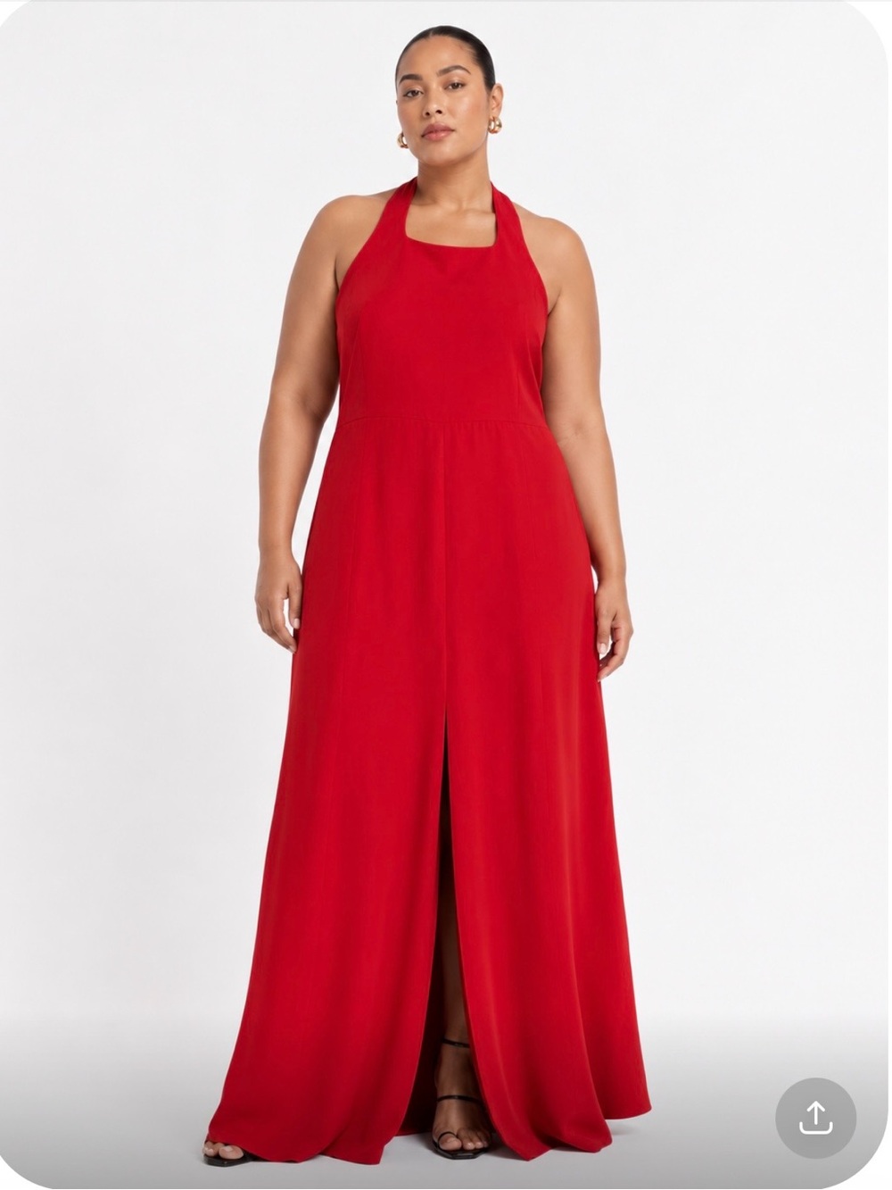 VERA WANG WHITE Red Halter Neck  Minimalist Evening Dress Size 14